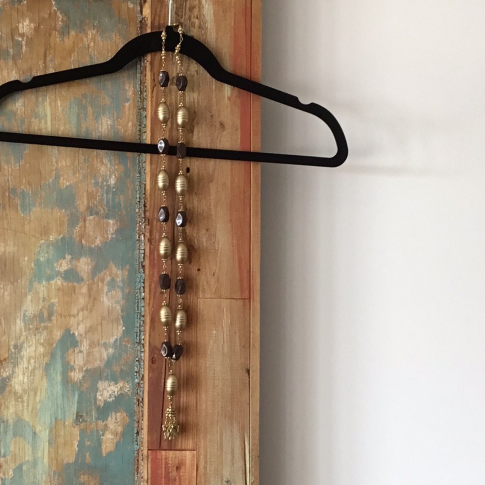 Brown and gold necklace